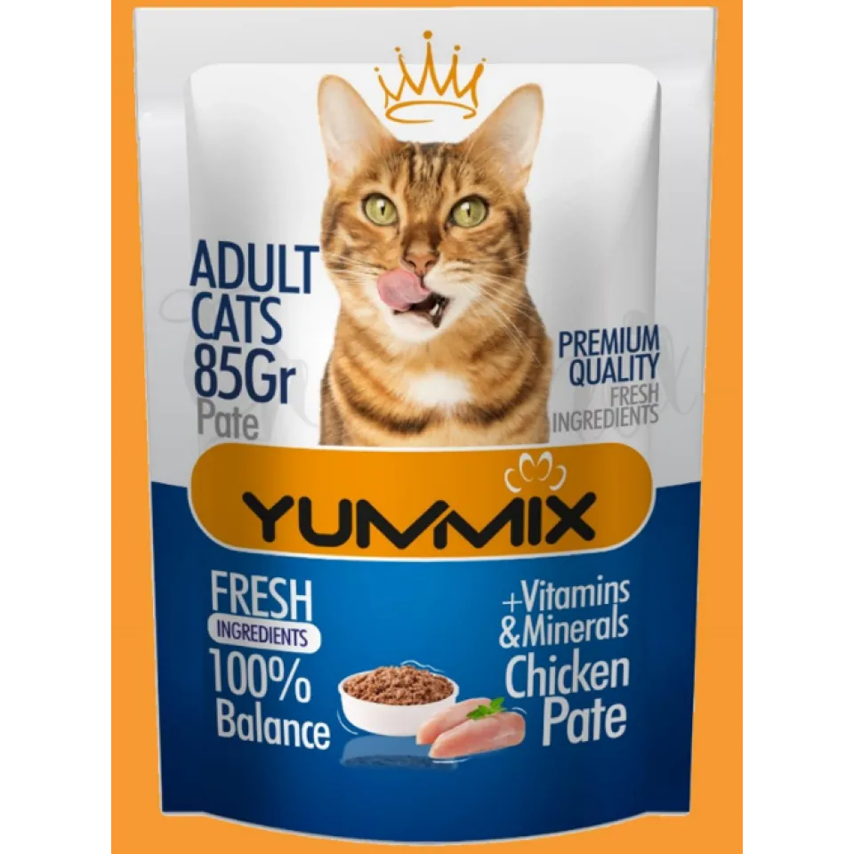 پوچ گربه بالغ یامیکس مرغ Yummix Adult Pouch Chicken