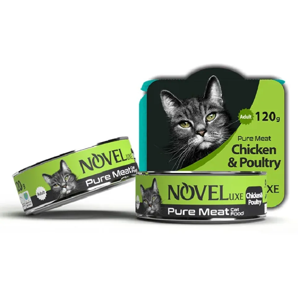 کنسرو گربه نوول پته مرغ و گوشت  Novel Cat Pate Chicken & Poultry