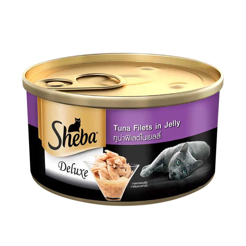 شبا دلوکس فیله ماهی تن در ژله Sheba Deluxe Tuna Filets