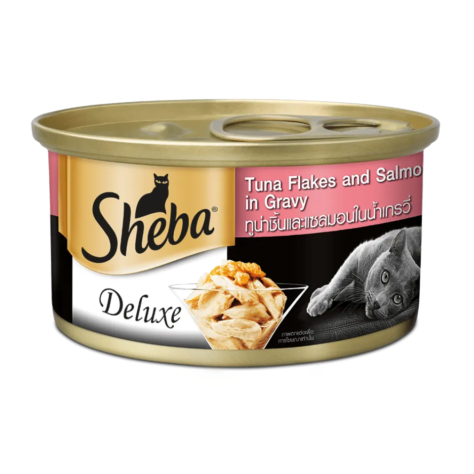 شبا ماهی تن و سالمون گریوی Sheba Deluxe Tuna Flakes