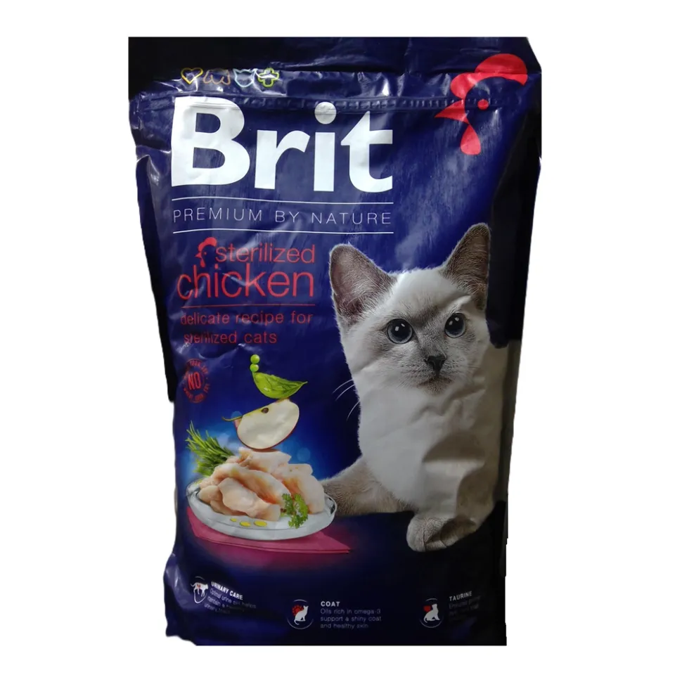 غذای خشک گربه عقیم شده بریت مرغ |Brit Premium Sterilized Adult Chicken 1.5kg