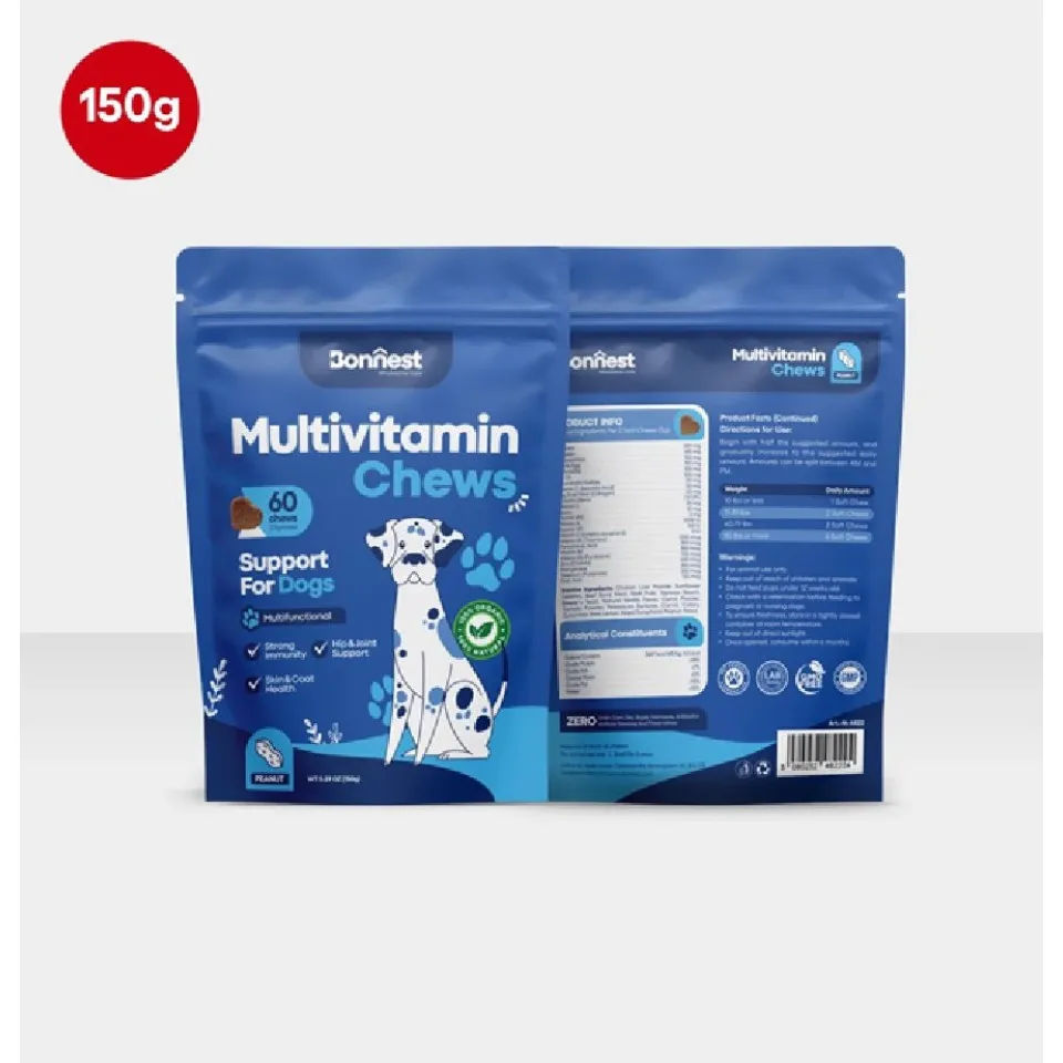 تشویقی جویدنی  مولتی ویتامین سگ بونست Bonnest Multivitamin Chews (Dog-60T)