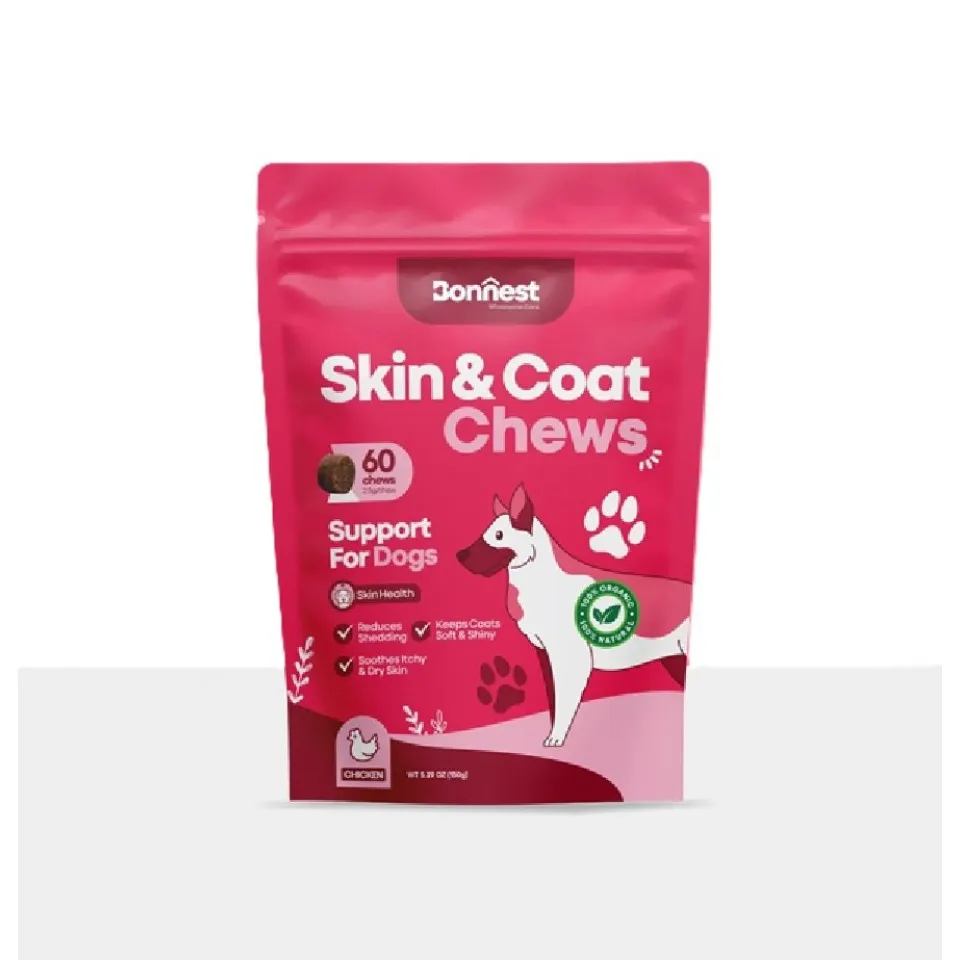 تشویقی جویدنی تقویت پوست و مو سگ بونست Bonnest Skin & Coat Chews (Dog-60T)
