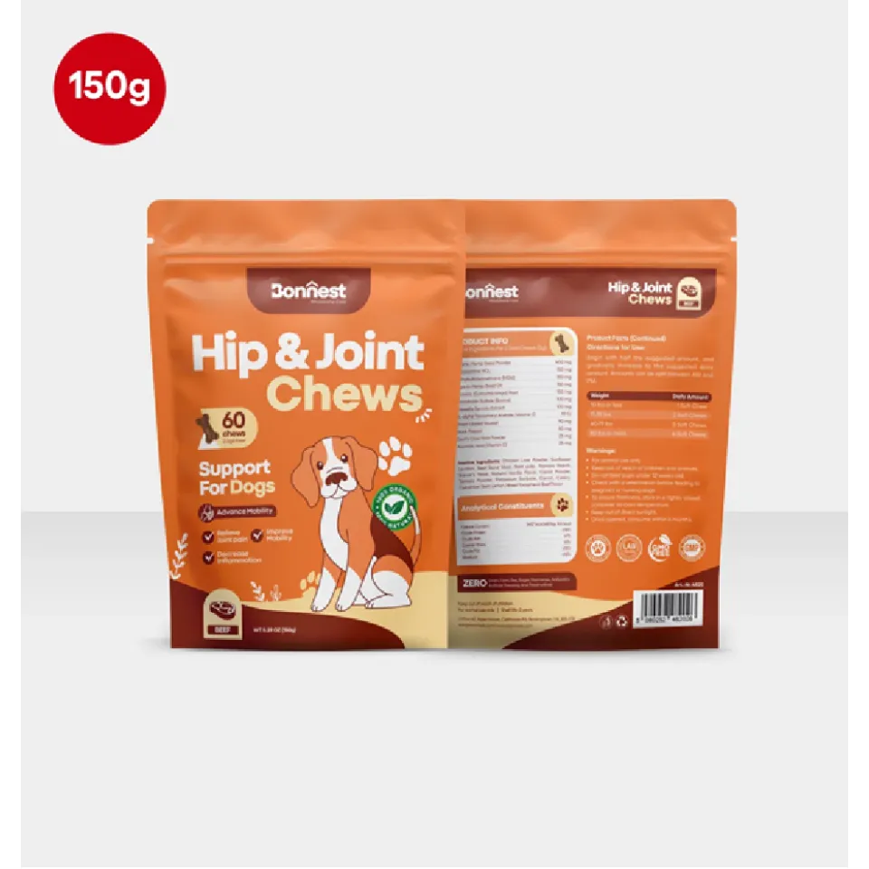 تشویقی جویدنی سگ تقویت مفصل و ران بونست  Bonnest Hip & Joint Chews (Dog-60T)