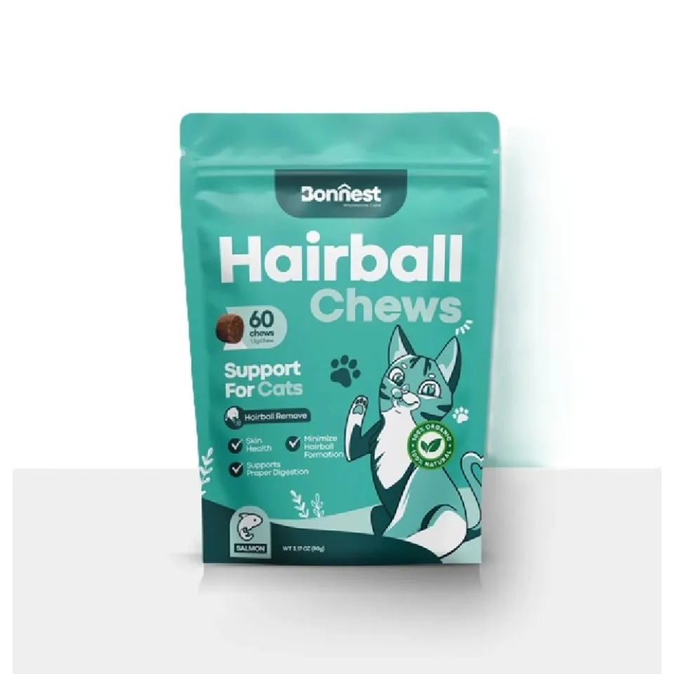 تشویقی جویدنی آنتی هربال گربه بونست Bonnest Hairball Chews (Dog-60T)