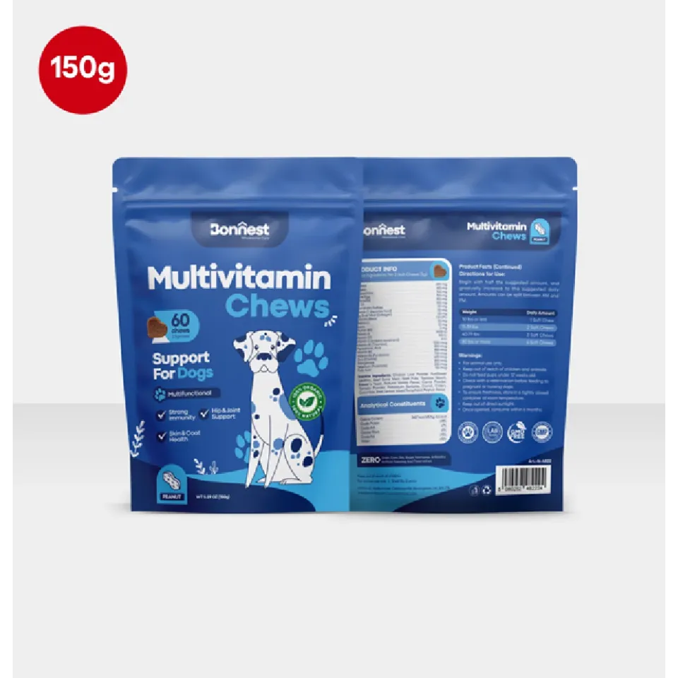 تشویقی جویدنی  مولتی ویتامین سگ بونست Bonnest Multivitamin Chews (Dog-60T)