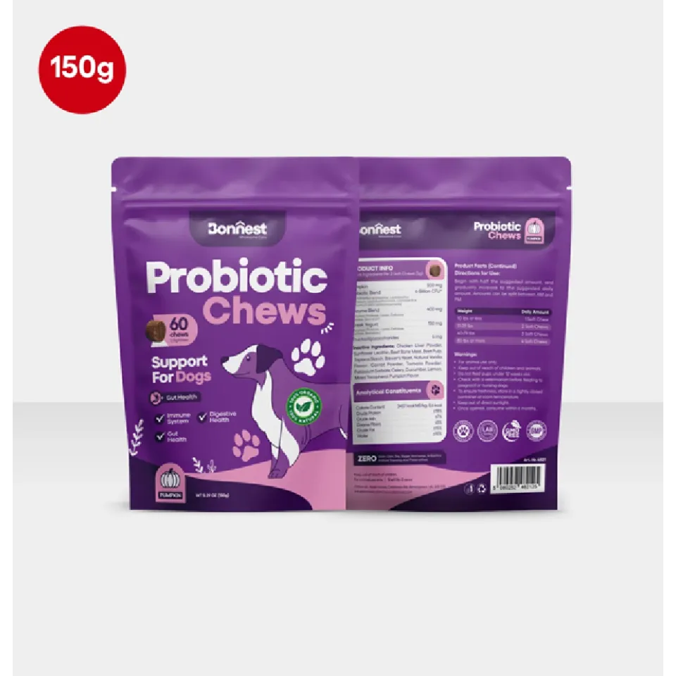 تشویقی جویدنی پروبیوتیک سگ بونست Bonnest Probiotic Chews (Dog-60T)
