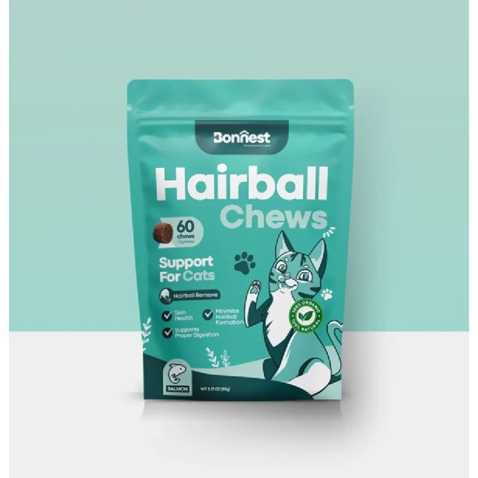 تشویقی جویدنی آنتی هربال گربه بونست Bonnest Hairball Chews (Dog-60T)