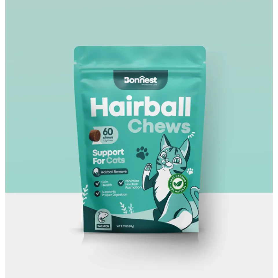 تشویقی جویدنی آنتی هربال گربه بونست Bonnest Hairball Chews (Dog-60T)
