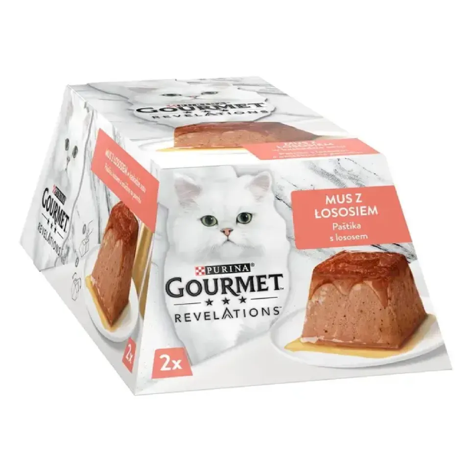 دسر موس ماهی سالمون در سس Purina Gourmet Salmon Mousse With Sauce