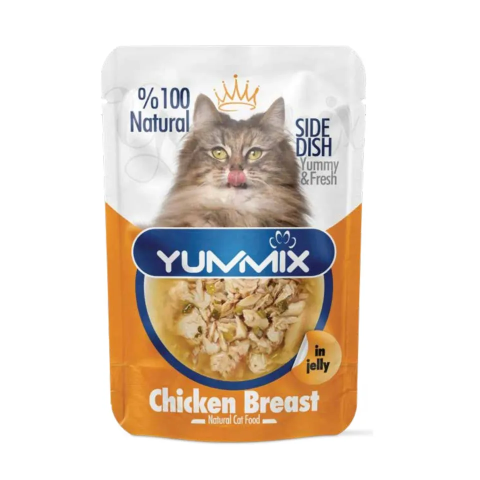 پوچ نچرال گربه بالغ یامیکس مرغ Yummix Adult Cat Natural Pouch Chicken