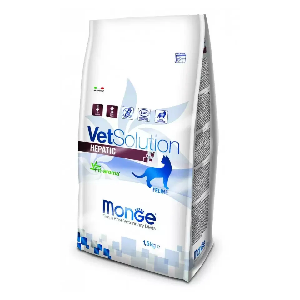عذای درمانی هپاتیک گربه مونژه :: Monge Vet Solution Hepatic 1.5kg
