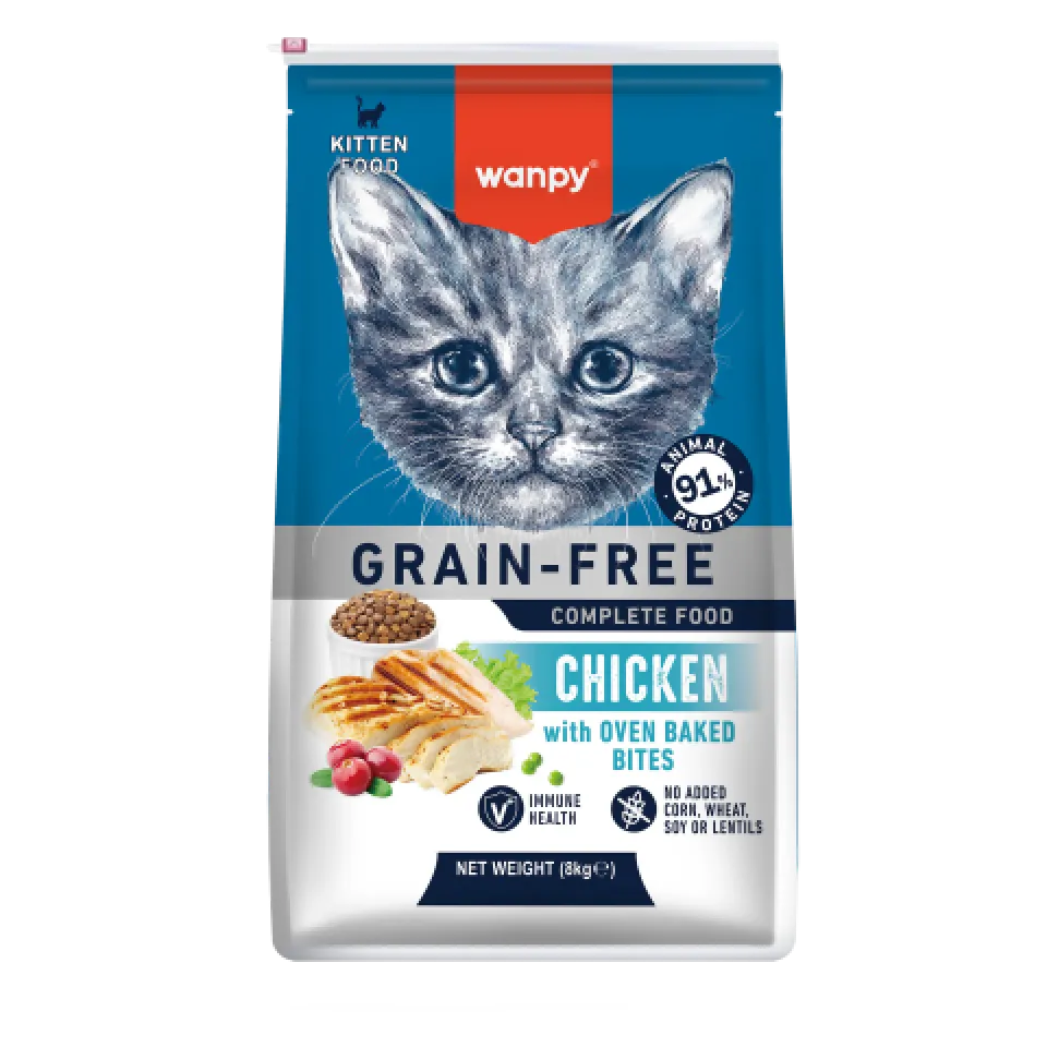 غذای خشک بچه گربه ونپی مرغ Wanpy Kitten Food-Chicken-8kg