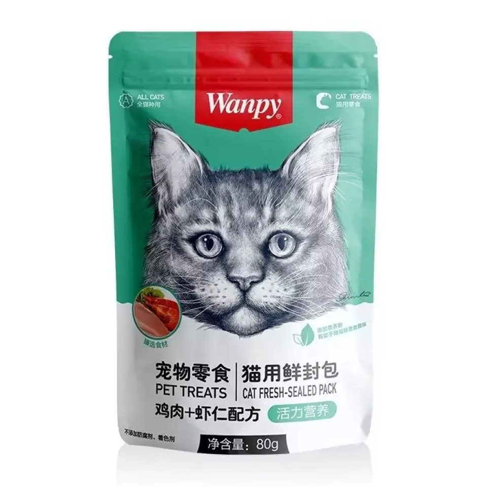 پوچ گربه ونپی مرغ و میگو :: Wanpy Cat Chicken & Shrimp 