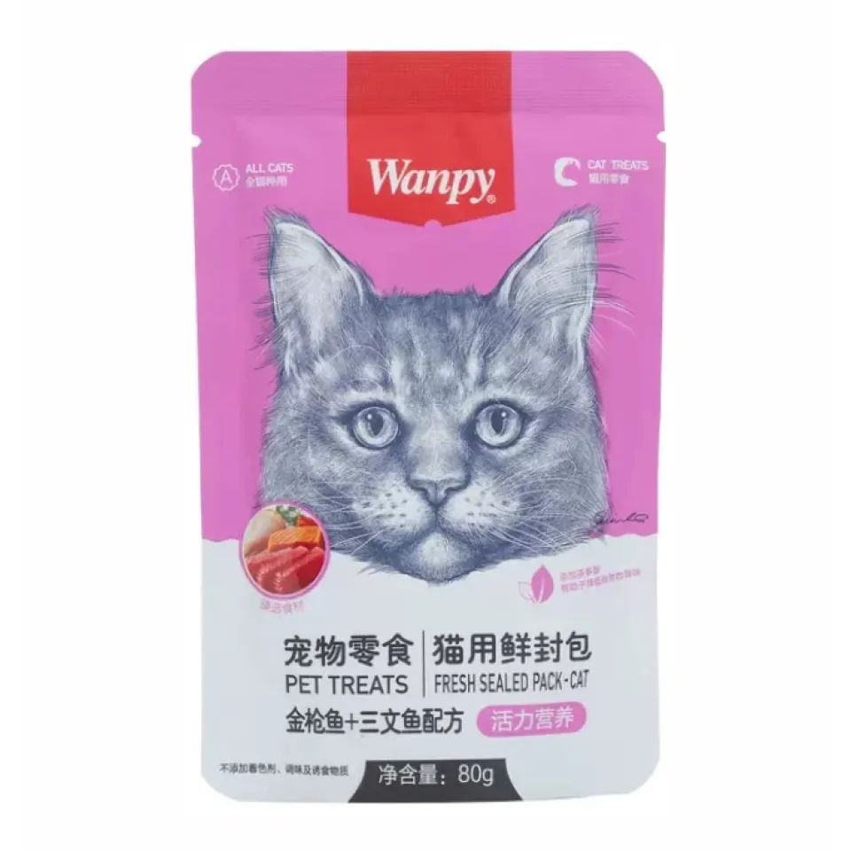 پوچ گربه ونپی ماهی تن و سالمون :: Wanpy Pouch Tuna and Salmon