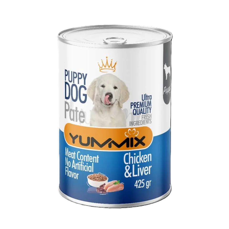 کنسرو پته پاپی یامیکس مرغ و جگر Yummix Puppy Pate Chicken & Liver 425g