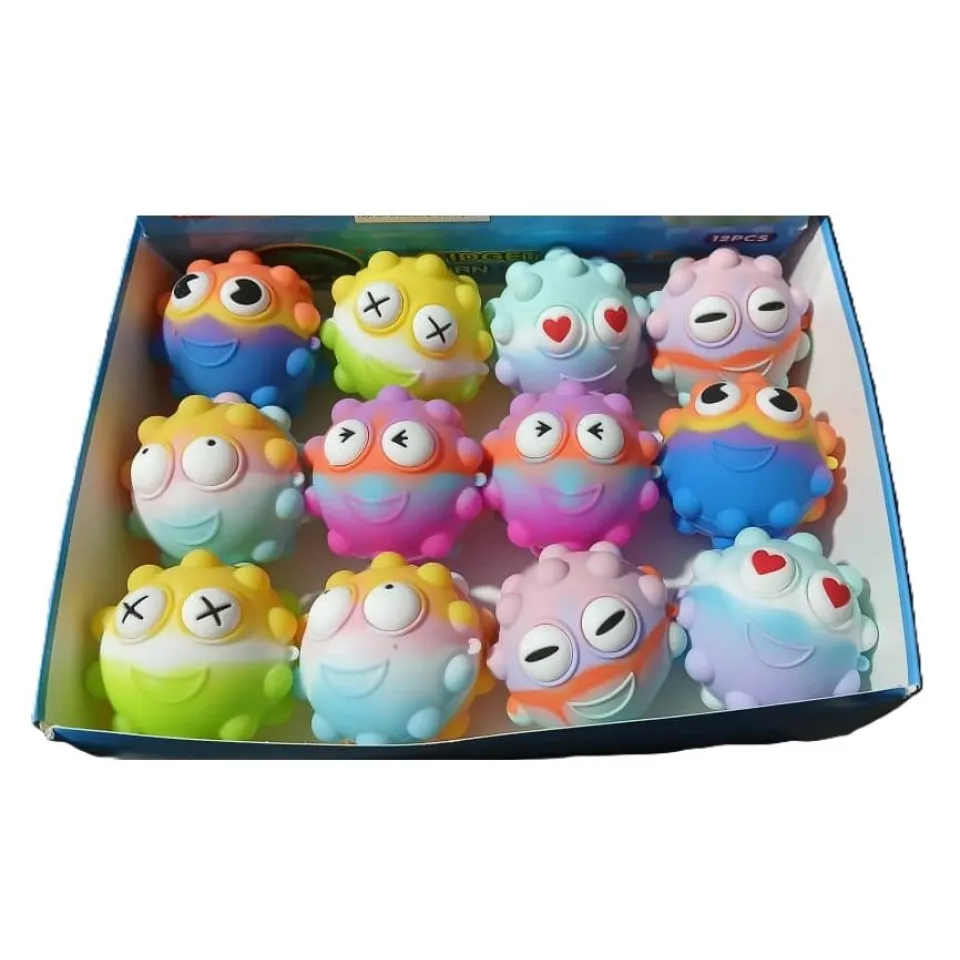 توپ فشاری سه بعدی قلورسنت یونیکورن 3D Fidget Unicorn Squeeze Ball