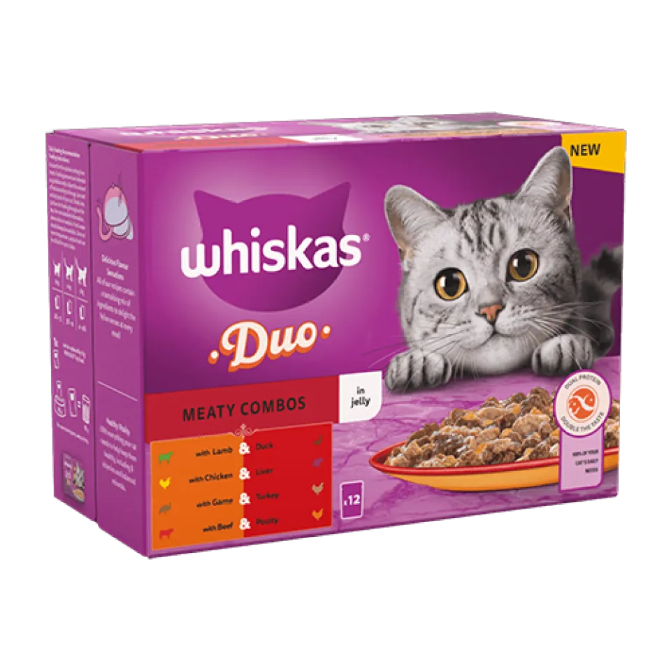 4 طعم‌ ویژه مرغ و جگر، گوشت گاو و طیور، بره و اردک و بوقلمون و شکار در ژله