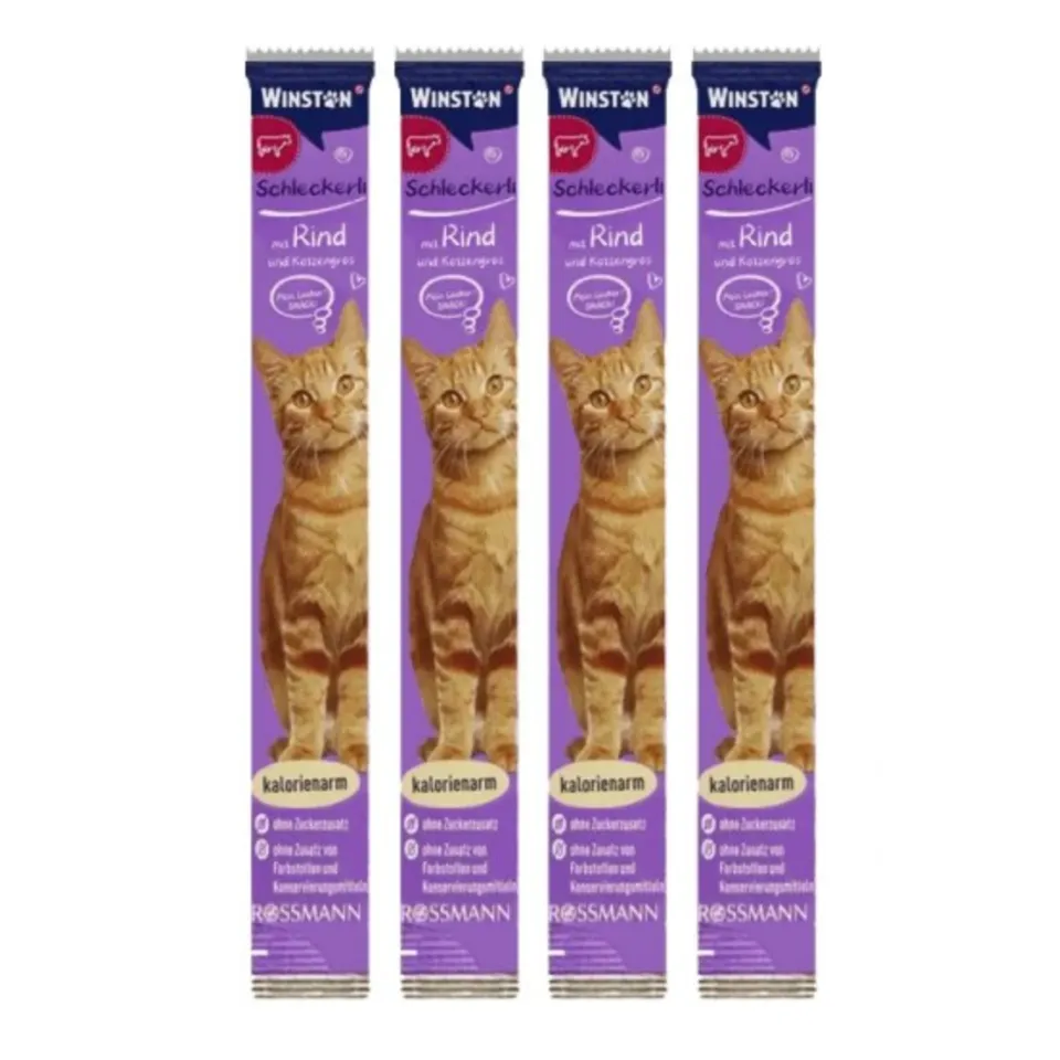 بستنی گربه وینستون گوشت گوساله و علف گربه (تکی)