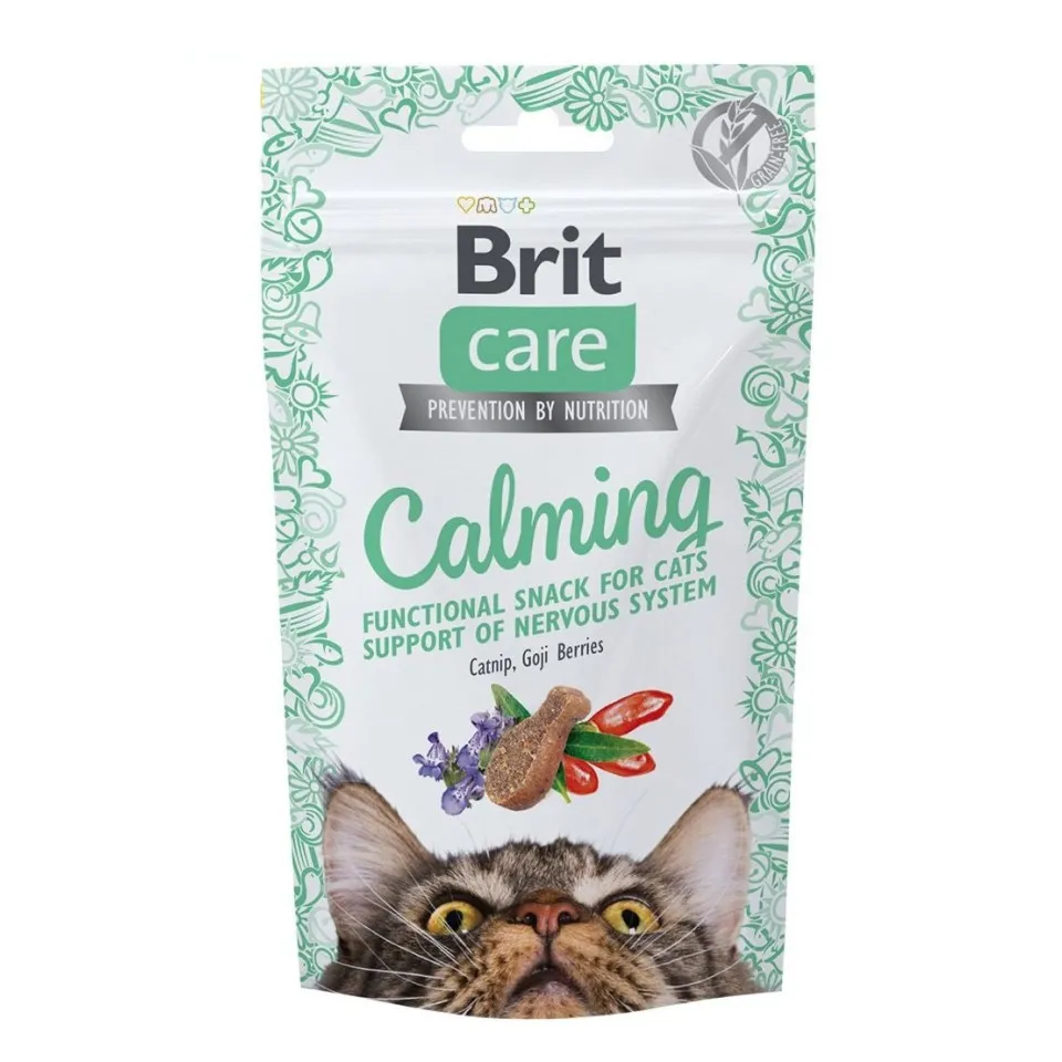 تشویقی گربه ضد استرس و آرامش بخش بریت کر Brit Care Calming Snacks 50g