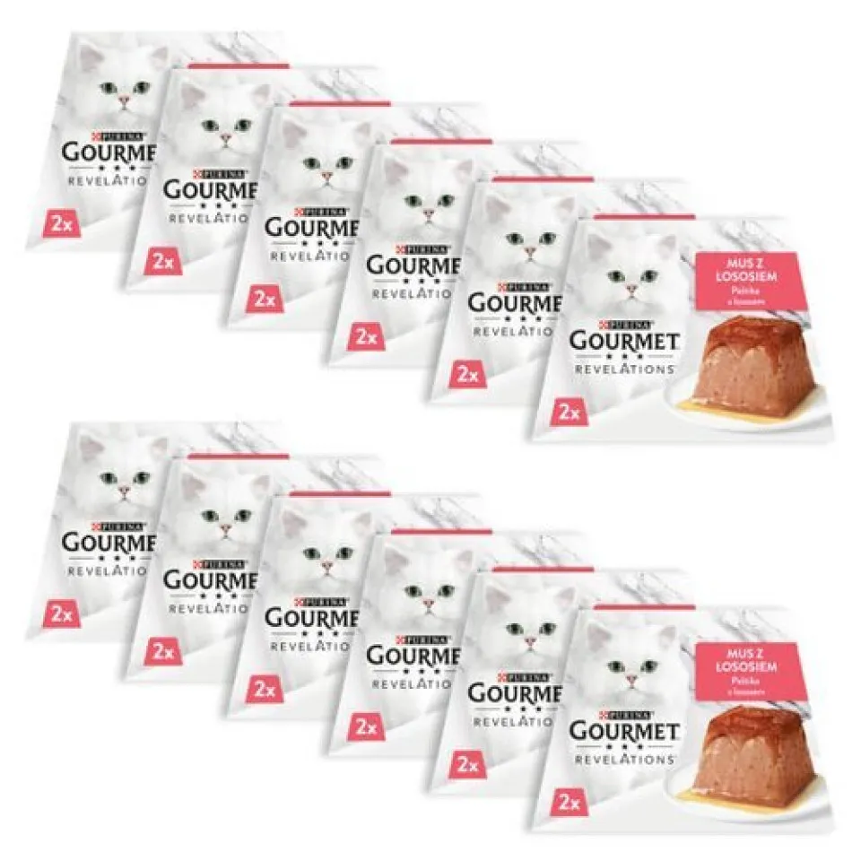 دسر موس ماهی سالمون در سس Purina Gourmet Salmon Mousse With Sauce