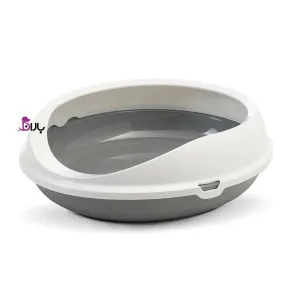 ظرف خاک گربه لبه دار بزرگ گرد ساویک فیگارو