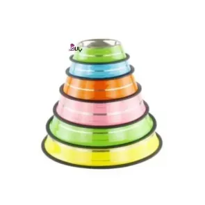 ظرف آب و غذا استیل رنگی سایز 15