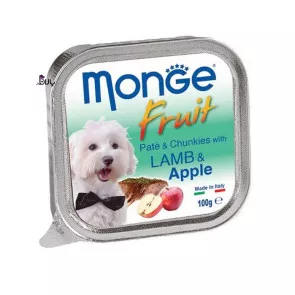 خوراک سگ مونژه گوشت بره و سیب (100 گرم)
