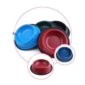 ظرف فلزی رنگی مناسب سگ و گربه سایز XL