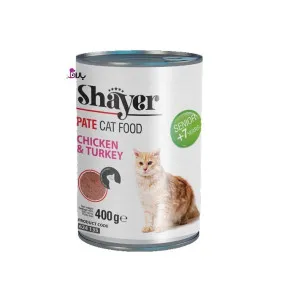 کنسرو گربه شایر سینیور پاته مرغ و بوقلمون (400 گرم)