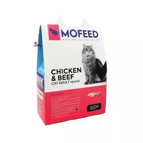 غذای گربه ایندور مفید گوشت و مرغ (500 گرم)