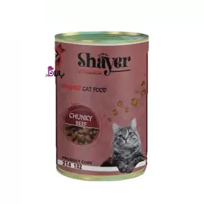 کنسرو گربه شایر چانک گوشت (400 گرم)