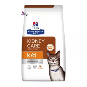 غذای درمانی گربه هیلز کیدنی k/d برای کلیه طعم مرغ (1/5 کیلوگرم)