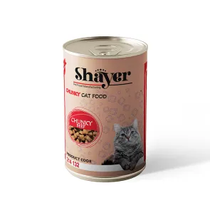 کنسرو گربه شایر چانک گوشت (400 گرم)