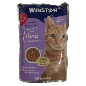 پوچ گربه وینستون گوشت گاو و گوجه فرنگی