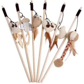 چوب بازی گربه مدل ماهی زنگوله دار