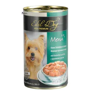 کنسرو سگ ایدل خرگوش و برنج در سس (1/2 کیلوگرم)