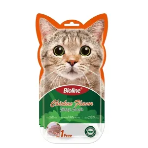 بستنی کت نیپ دار گربه بایولاین طعم مرغ (بسته 5 عددی)