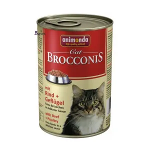 کنسرو گربه بروکنیز گوشت گاو و پرندگان (400 گرم)