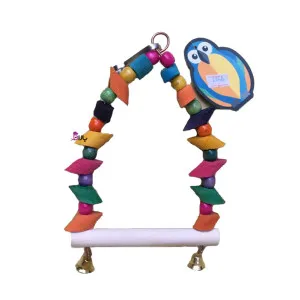 اسباب بازی پرنده اوشکایا تاب چوبی رنگی