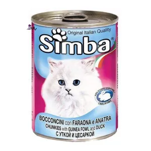 کنسرو گربه گوشت ماکیان و اردک سیمبا (415 گرم)
