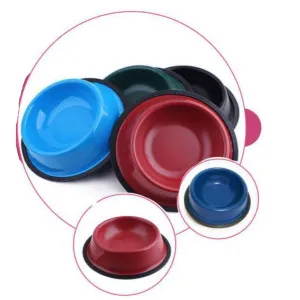 ظرف فلزی رنگی مناسب سگ و گربه سایز M
