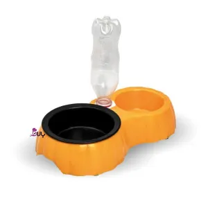 ظرف دوقلو بطری خور با ظرف فلزی زاریکس مناسب سگ و گربه