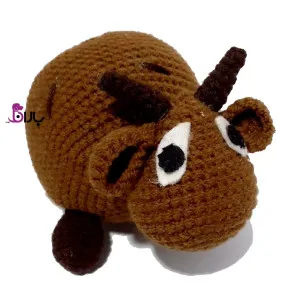 عروسک بافتنی طرح گاو