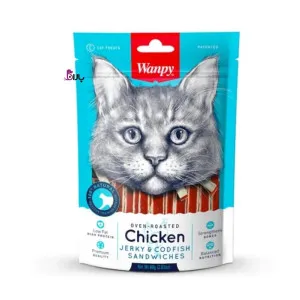 تشویقی گربه ونپی ساندویچ مرغ و کادفیش