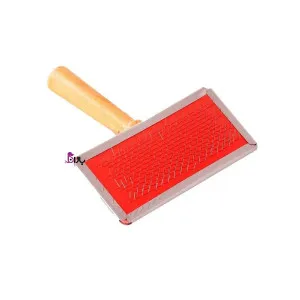 برس استیل با دسته چوبی سایز S