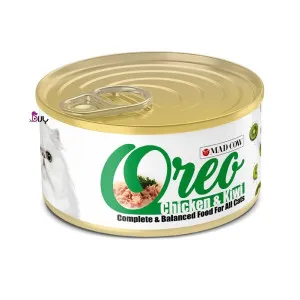 کنسرو گربه اورئو فیله مرغ و کیوی (120 گرم)