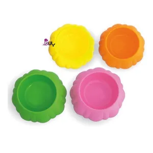 ظرف آب و غذا طرح گل مناسب گربه و سگ سایز L