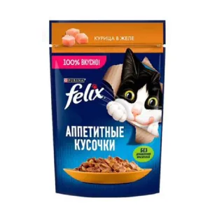 پوچ گربه بالغ فلیکس مرغ در ژله