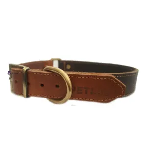 قلاده چرم دوتکه پتی کر سایز M